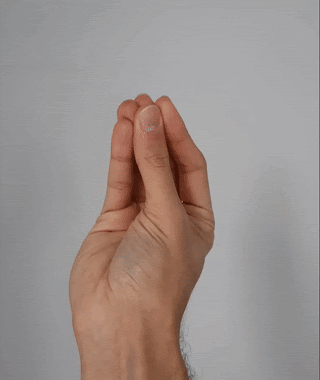 Pinched fingers opening