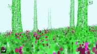 Forest from the game Faani, made with Shader Graph and compute shaders